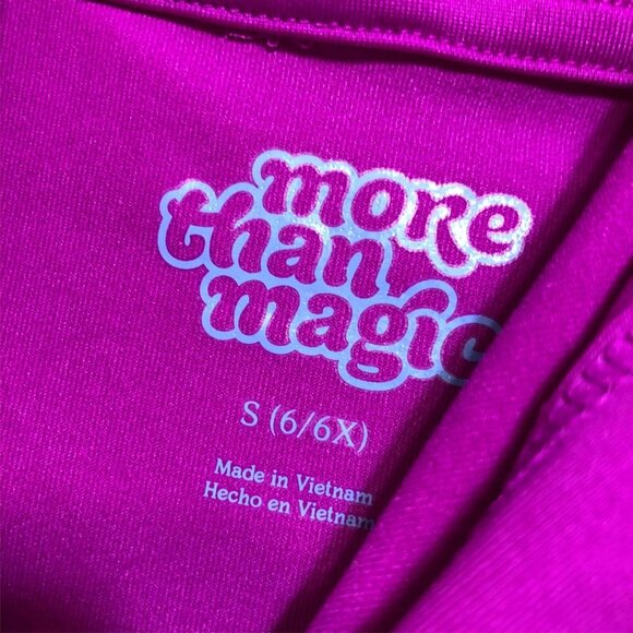 More Than Magic Shine Bright Hoodie Girls Small Sparkle Purple Pullover Long NWT - Picture 3 of 6